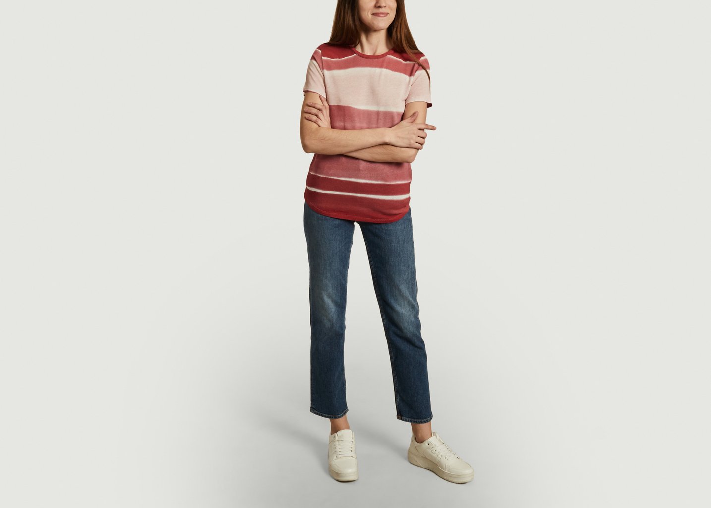 L'exception T Shirt à Rayures Rose Majestic Filatures
