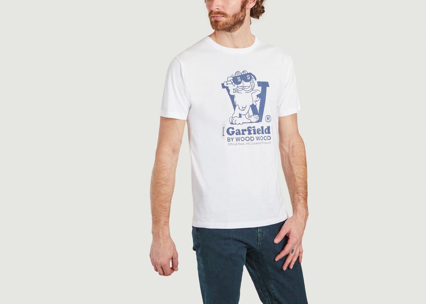 L'exception T Shirt Ace Lean Wood Wood X Garfield Blanc Wood Wood