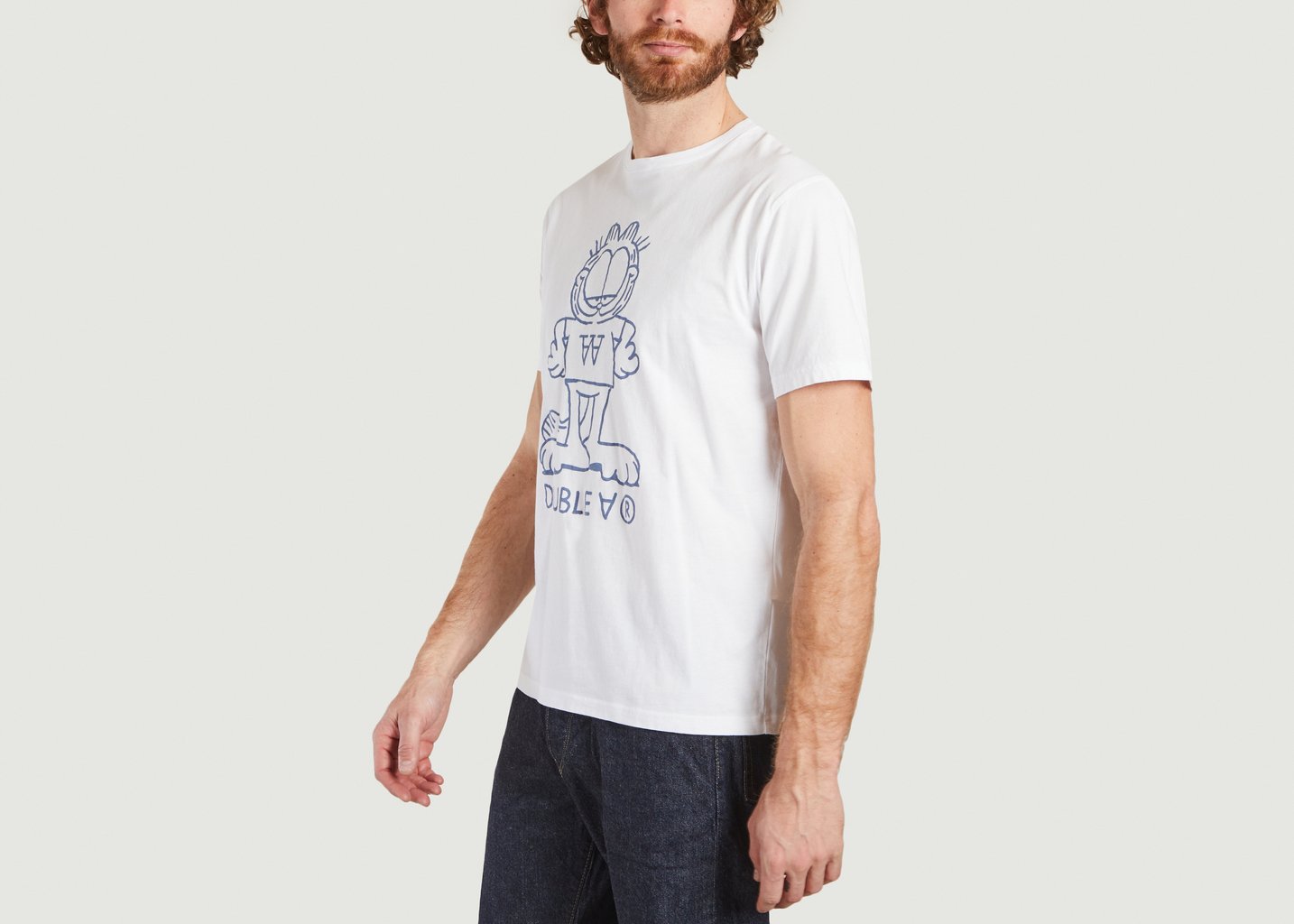 L'exception T Shirt Ace Standing Wood Wood X Garfield Blanc Wood Wood