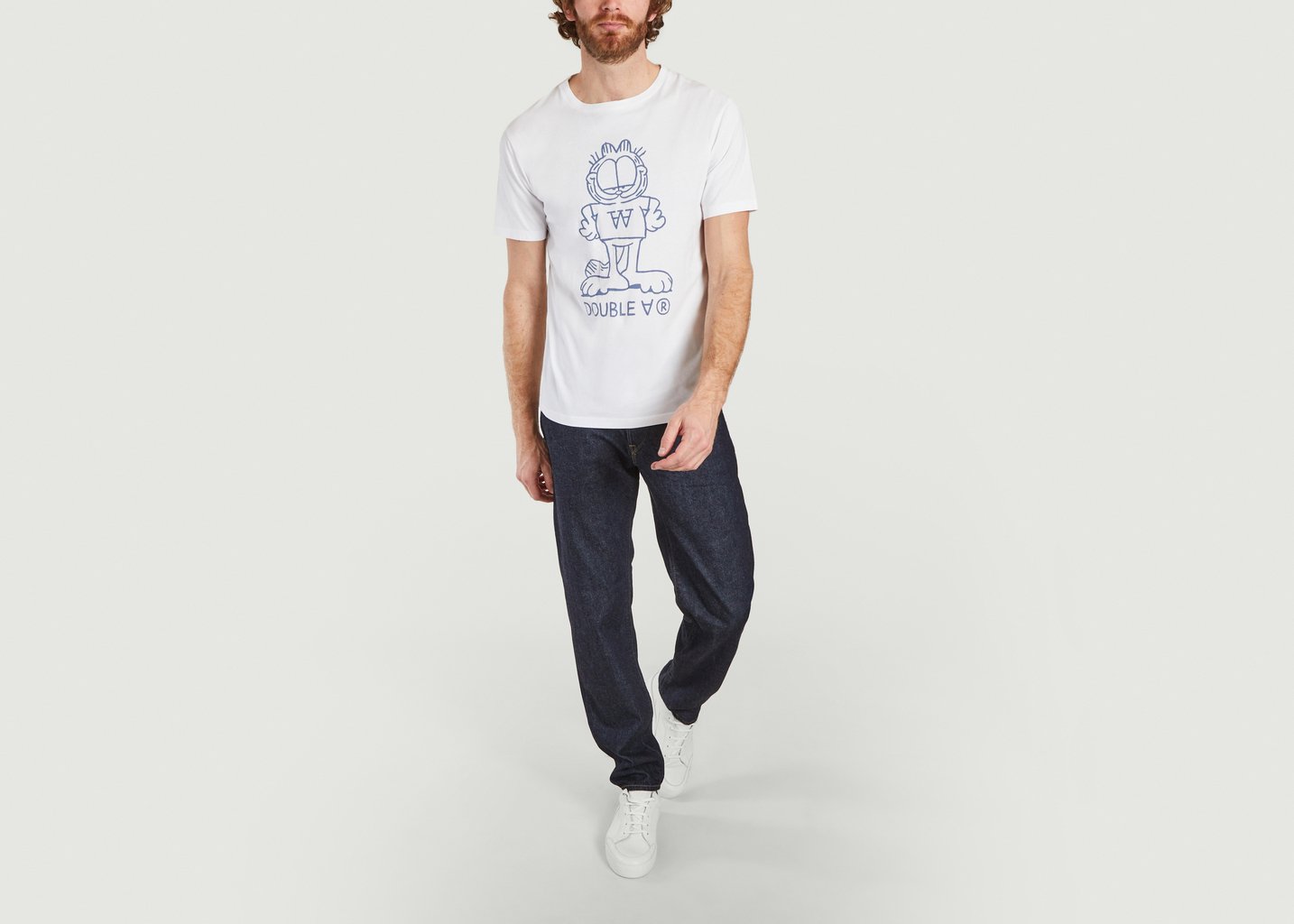 L'exception T Shirt Ace Standing Wood Wood X Garfield Blanc Wood Wood