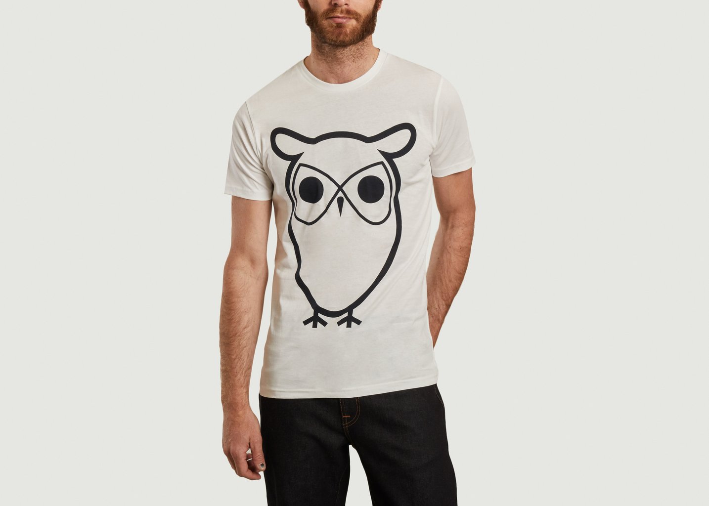 l'exception T shirt Alder Blanc Knowledge Cotton Apparel