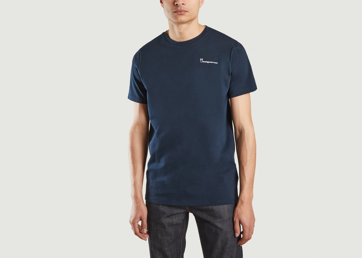 l'exception T shirt Alder imprimé dos de montagne Bleu Marine Knowledge Cotton Apparel