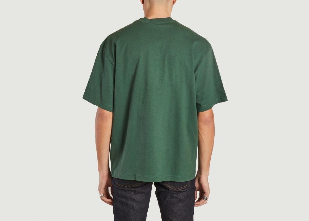 L'exception T Shirt Arigato University Brodé Vert Bouteille Axel Arigato