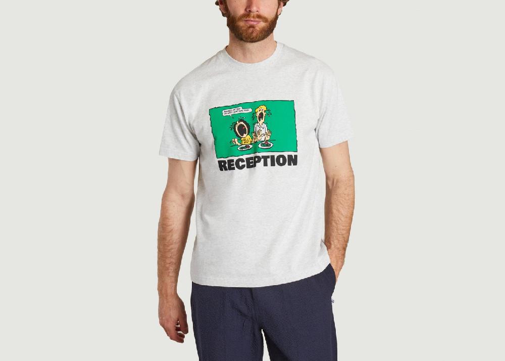 l'exception T shirt athletic boo Gris Reception Clothing