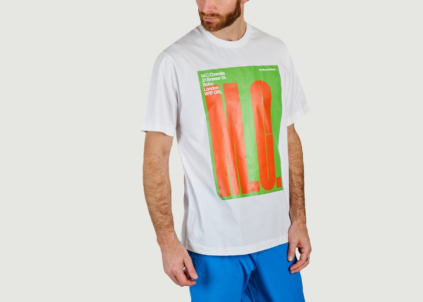 L'exception T Shirt Avec Grand Imprimé Siglé Blanc M.C. Overalls