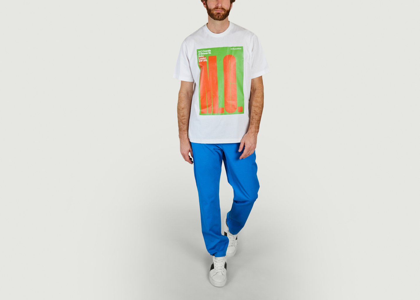 L'exception T Shirt Avec Grand Imprimé Siglé Blanc M.C. Overalls
