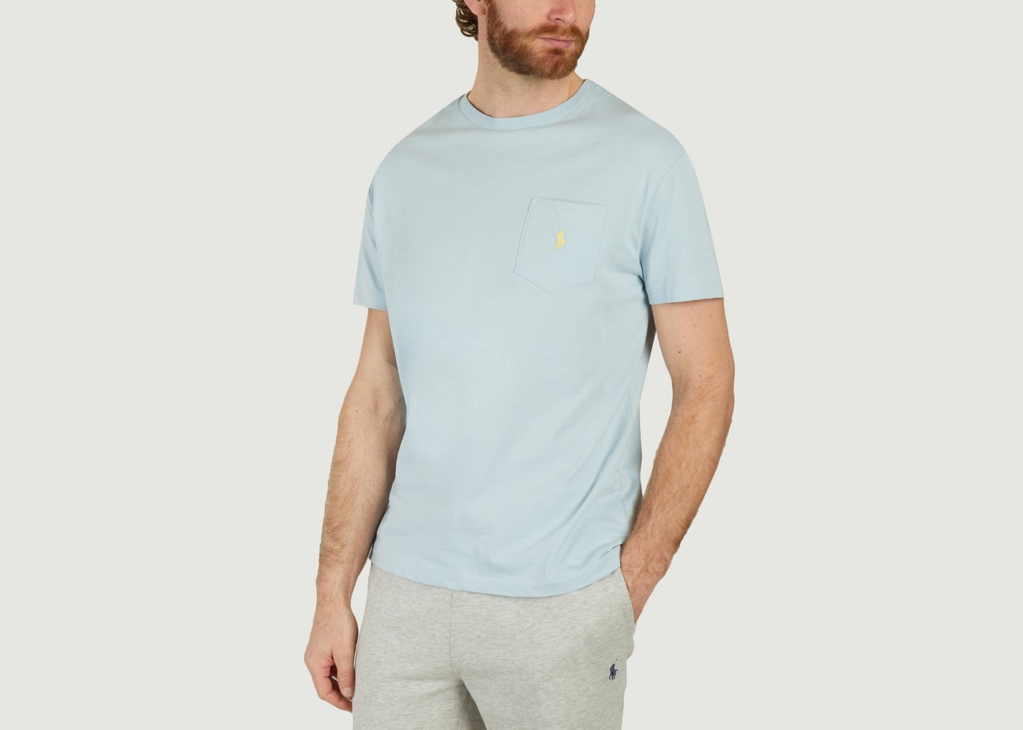 L'exception T Shirt Basique Bleu Clair Polo Ralph Lauren