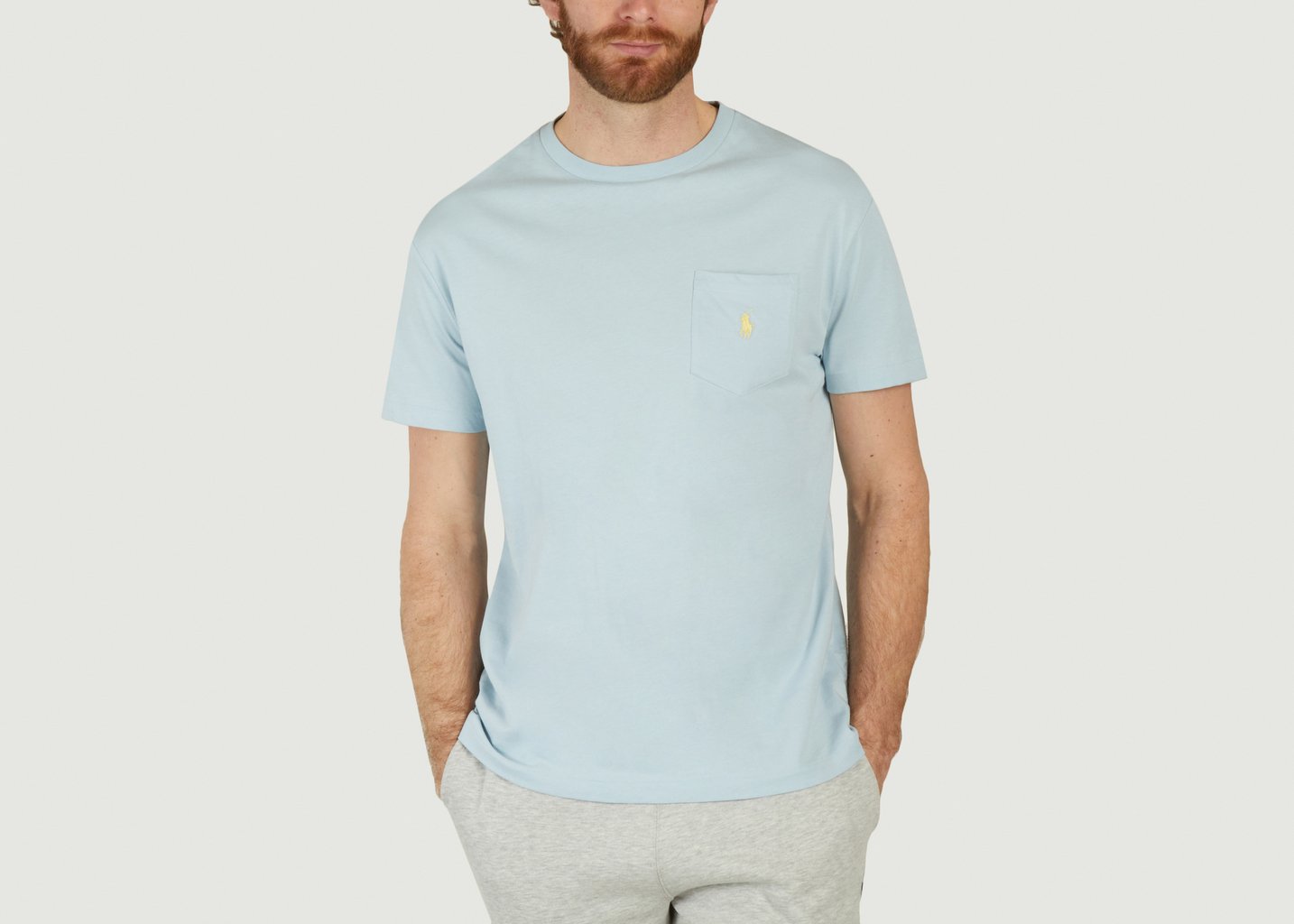 l'exception T shirt Basique Bleu Clair Polo Ralph Lauren