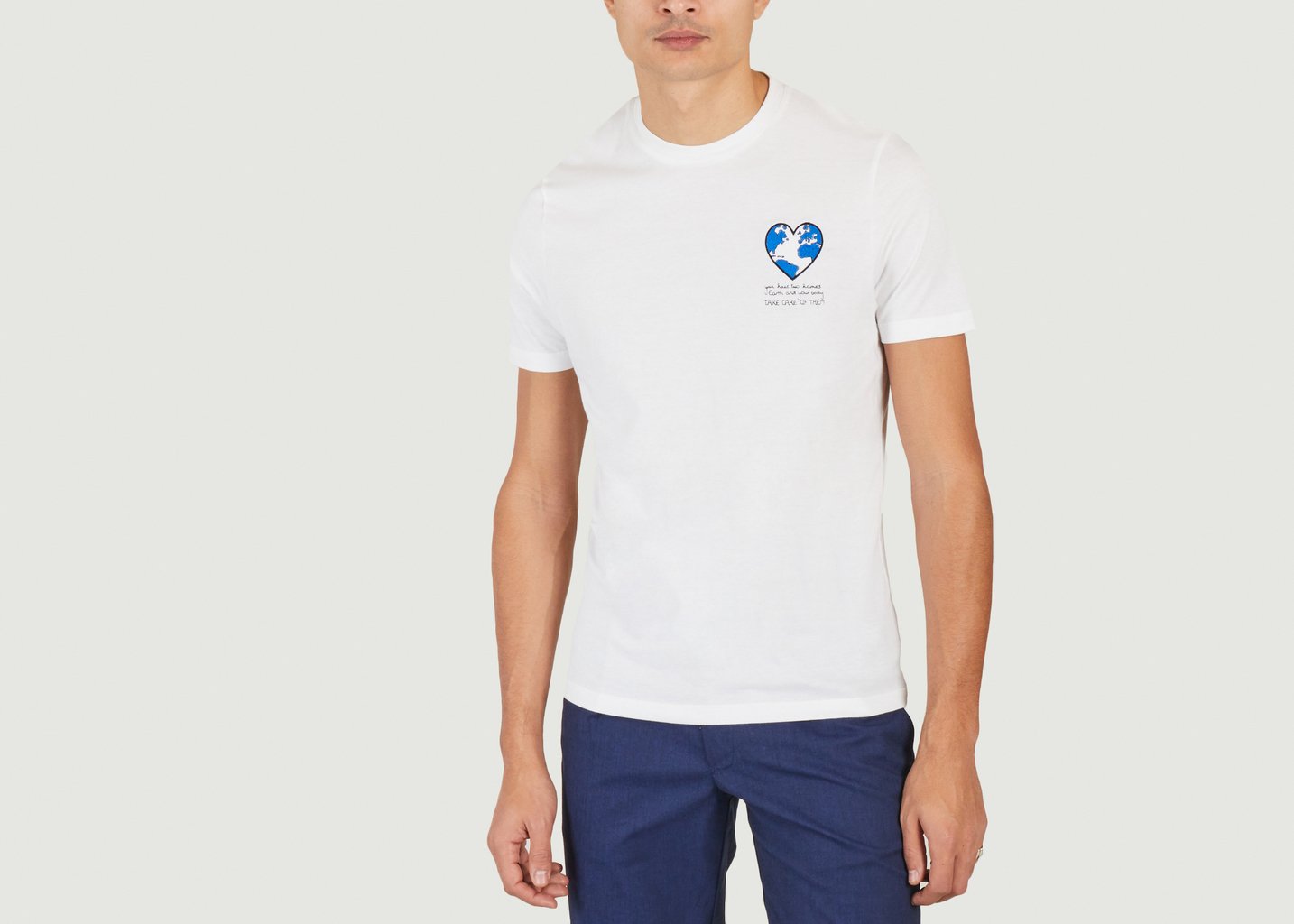 l'exception T shirt Blue Earth Blanc JagVi Rive Gauche
