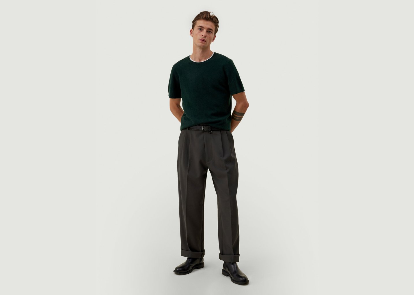 L'exception T Shirt Cachemire Juno Vert Foncé Hircus