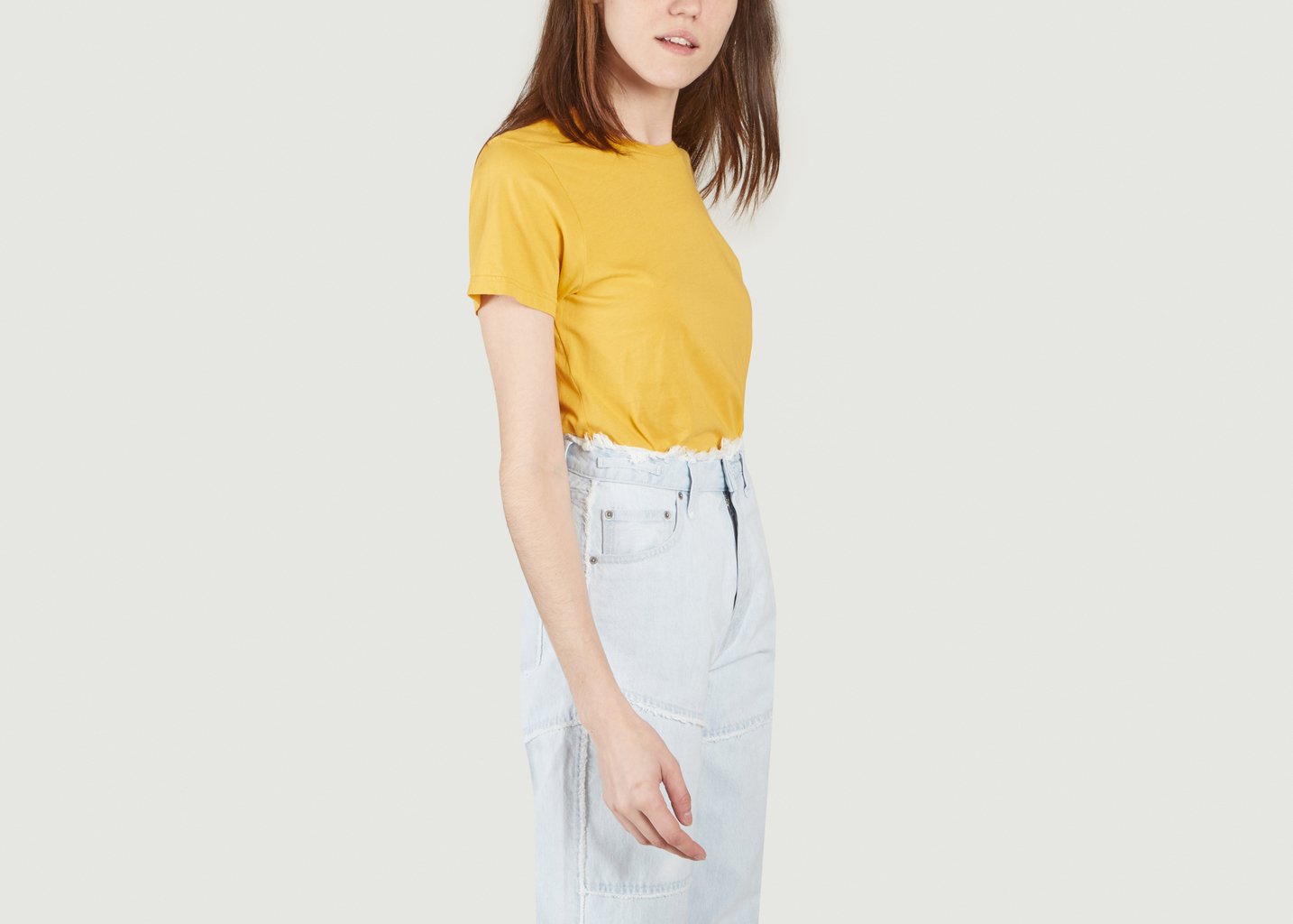 L'exception T Shirt Cintré En Coton Bio Moutarde Colorful Standard