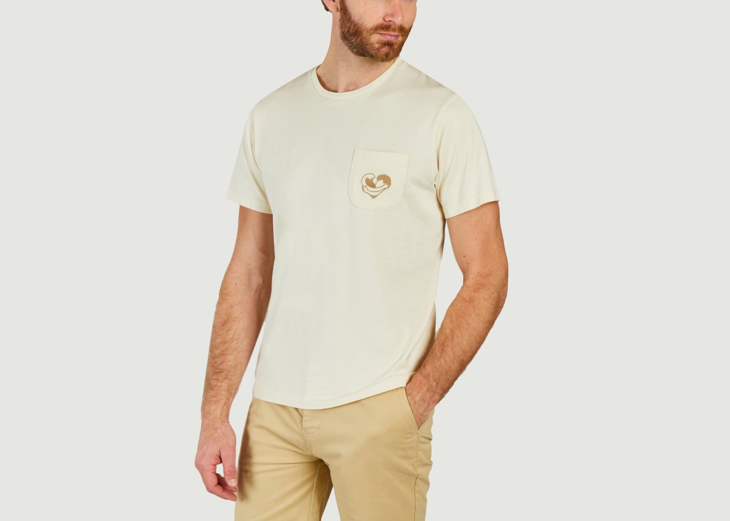 L'exception T Shirt Coeur Océan Ecru Cuisse De Grenouille
