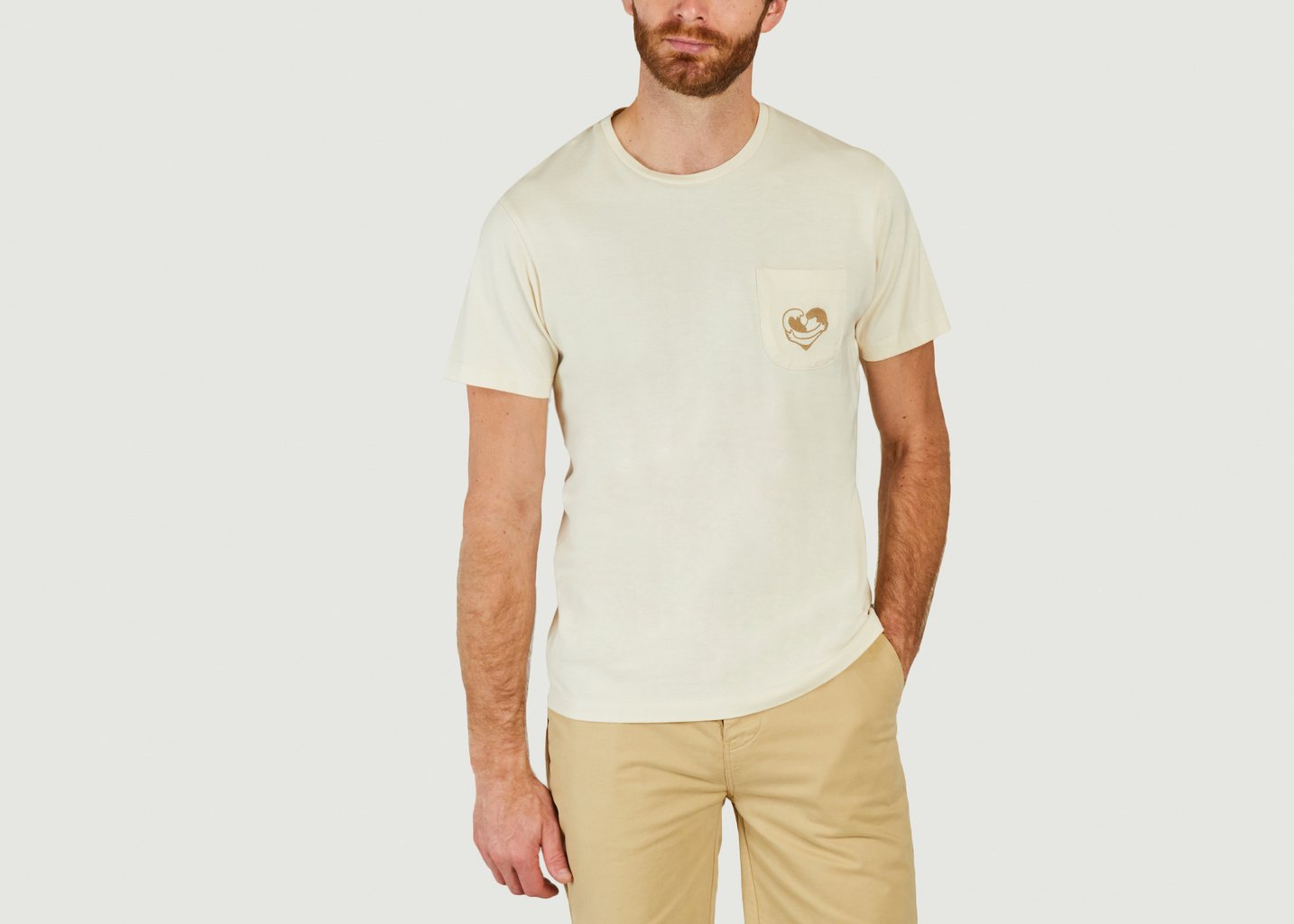 l'exception T shirt Coeur Océan Ecru Cuisse de Grenouille