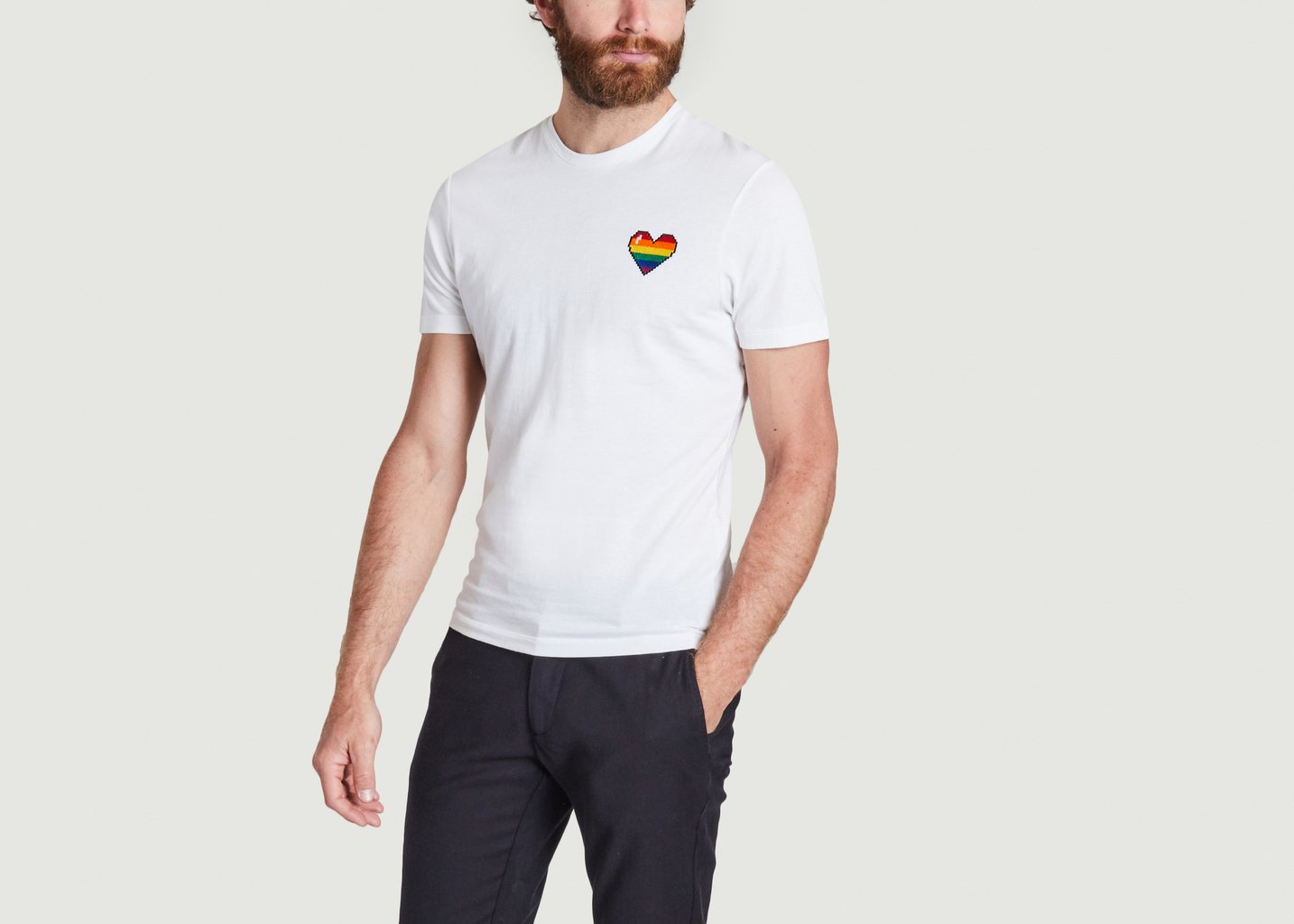 L'exception T Shirt Col Rond Manches Courtes Blanc JagVi Rive Gauche