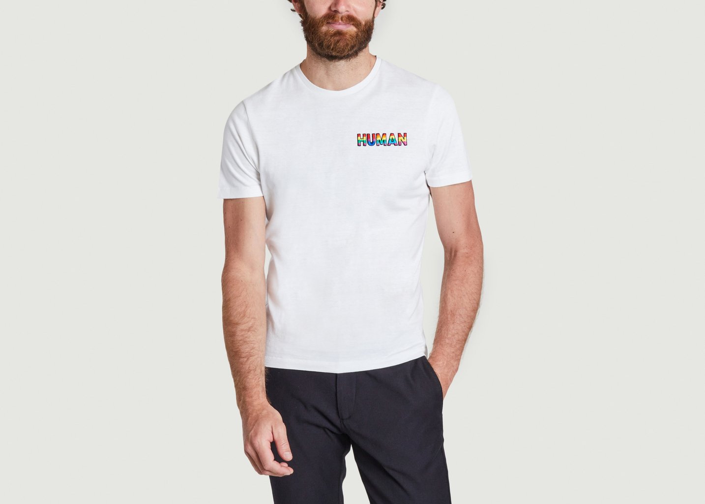 l'exception T shirt col rond manches courtes Blanc JagVi Rive Gauche