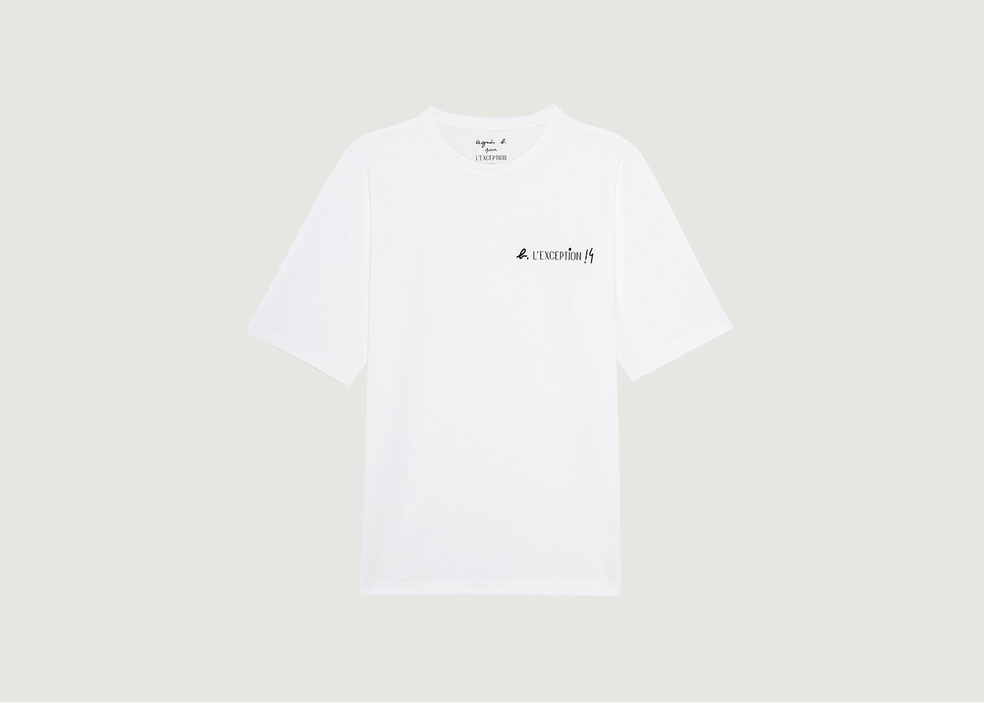 l'exception T shirt collaboration 10 ans L'Exception x Agnès b Blanc L'Exception Paris