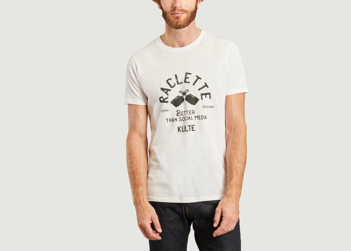 l'exception T Shirt collection raclette Blanc Kulte