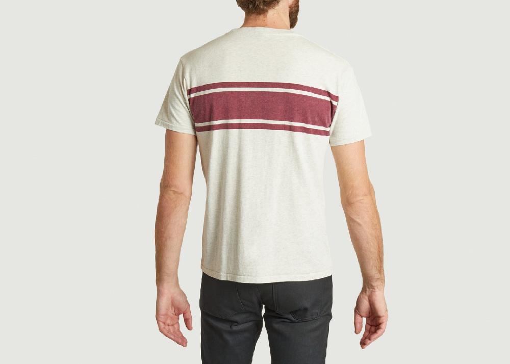 L'exception T Shirt College Stripe Beige Velva Sheen