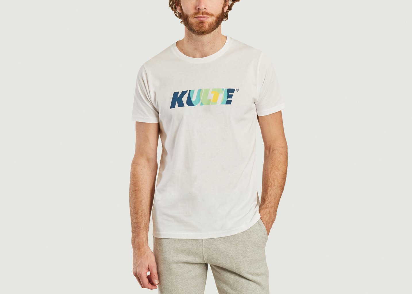 l'exception T shirt Corpo Italic Circle Blanc Kulte