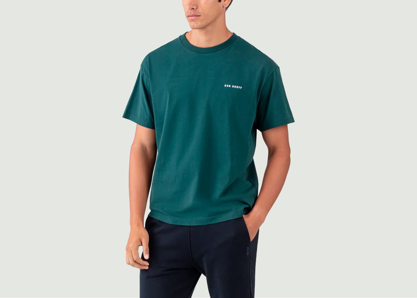 L'exception T Shirt Coton Biologique Vert Foncé Ron Dorff
