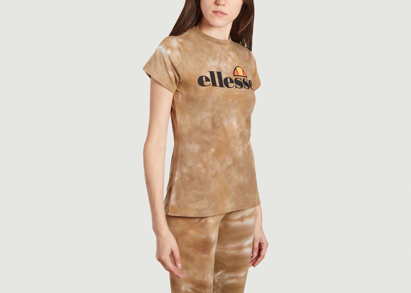 L'exception T Shirt De Sport Tie And Dye Hayes Marron Ellesse