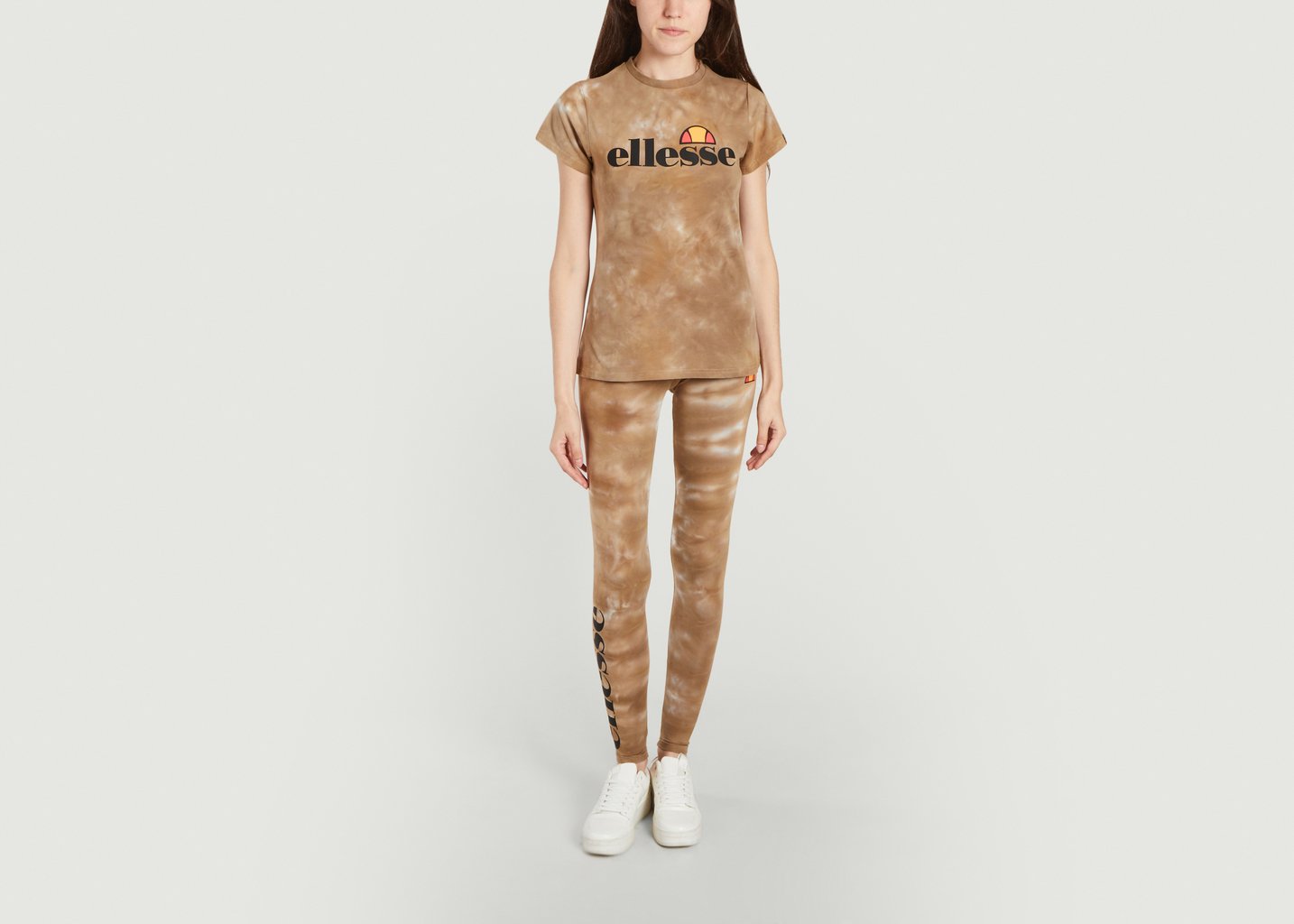 L'exception T Shirt De Sport Tie And Dye Hayes Marron Ellesse