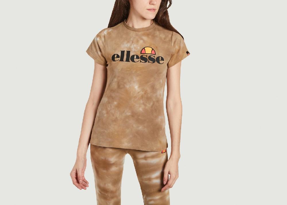 l'exception T shirt de sport tie and dye Hayes Marron Ellesse