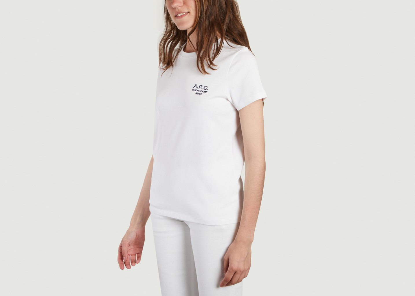 L'exception T Shirt Denise Logotypé Denise Blanc APC Paris