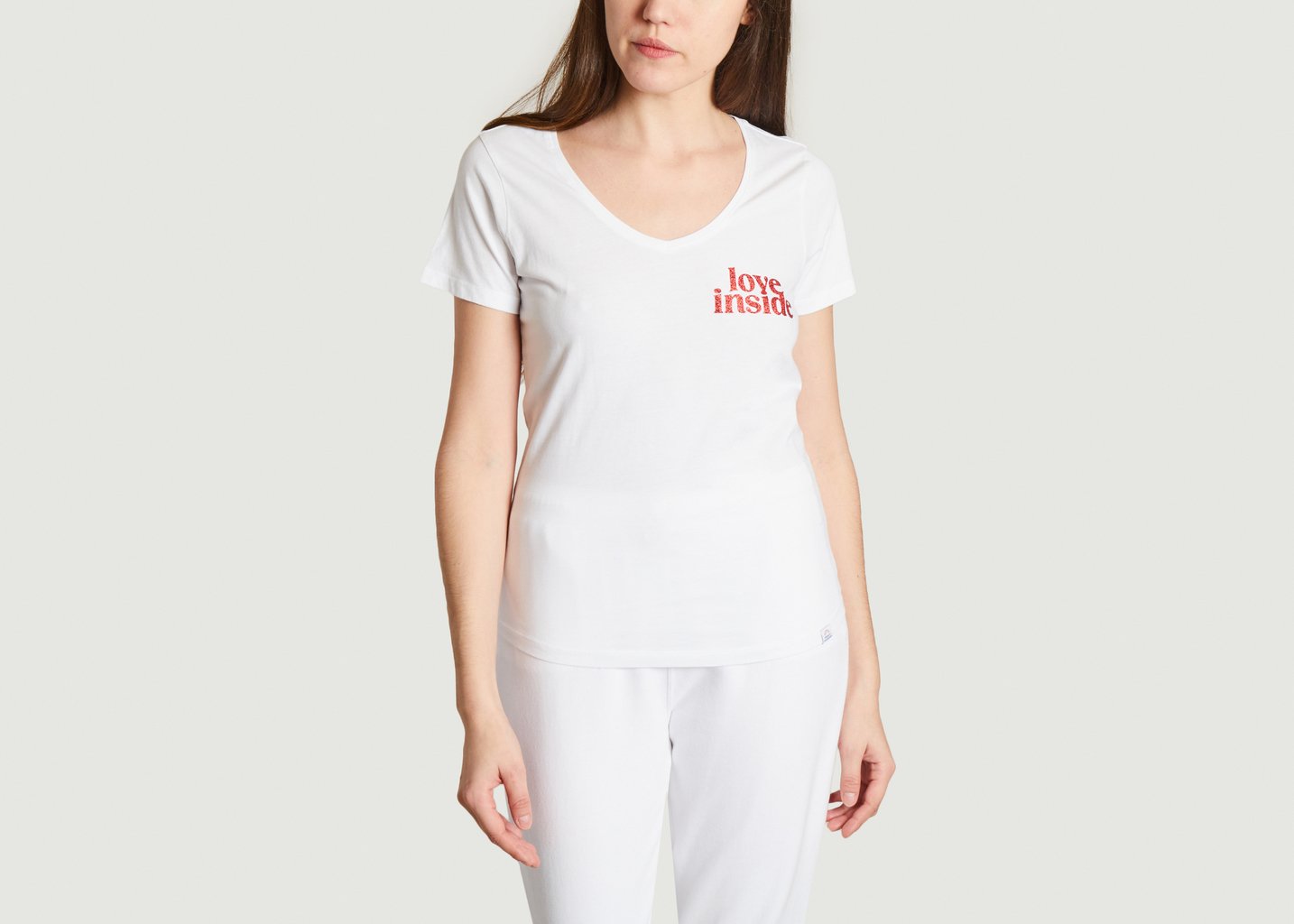 l'exception T Shirt Dolly Love Inside Blanc French Disorder