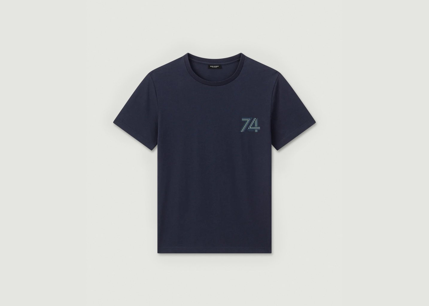 L'exception T Shirt En Coton 74 Bleu Marine Ron Dorff