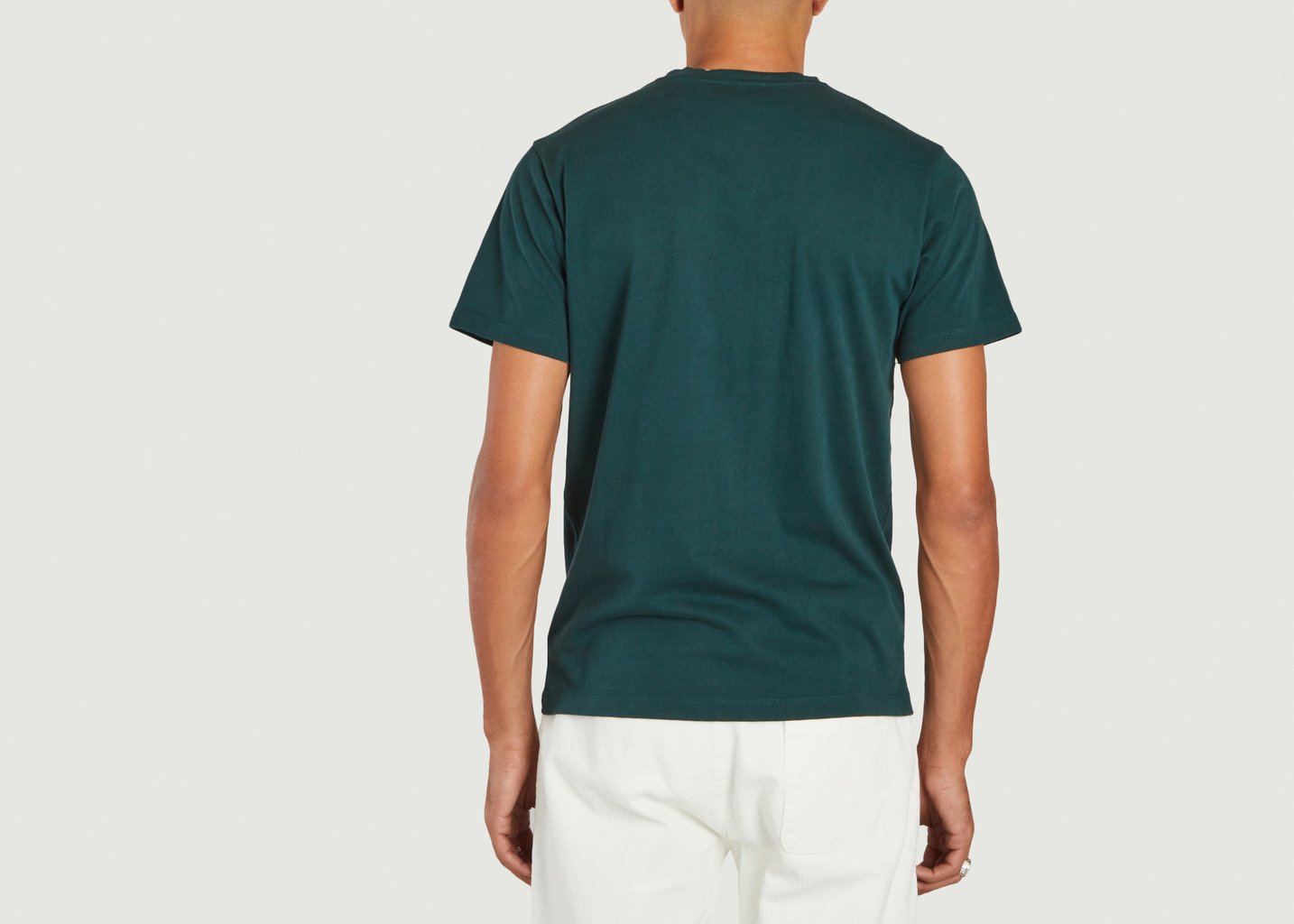 L'exception T Shirt En Coton Bio Avec Poche Brodée Odin Vert Foncé Cuisse De Grenouille