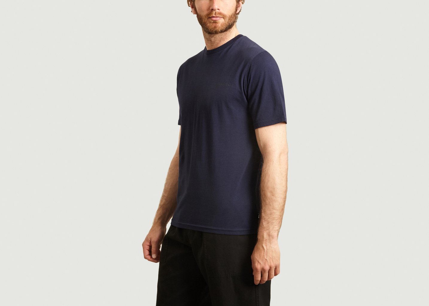 L'exception T Shirt En Coton Bio Wallpole Bleu Marine Penfield
