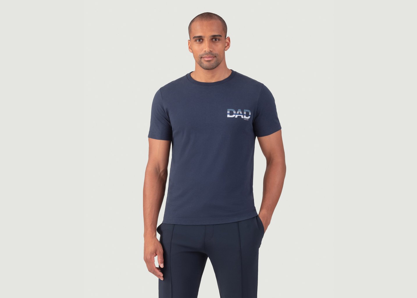 L'exception T Shirt En Coton Biologique Bleu Marine Ron Dorff
