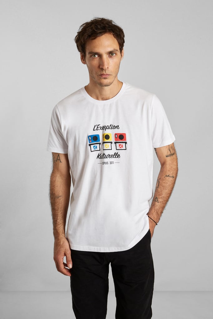L'exception T Shirt En Coton Biologique Collaboration 10 Ans L'Exception Paris X Kulte Blanc L'Exception Paris