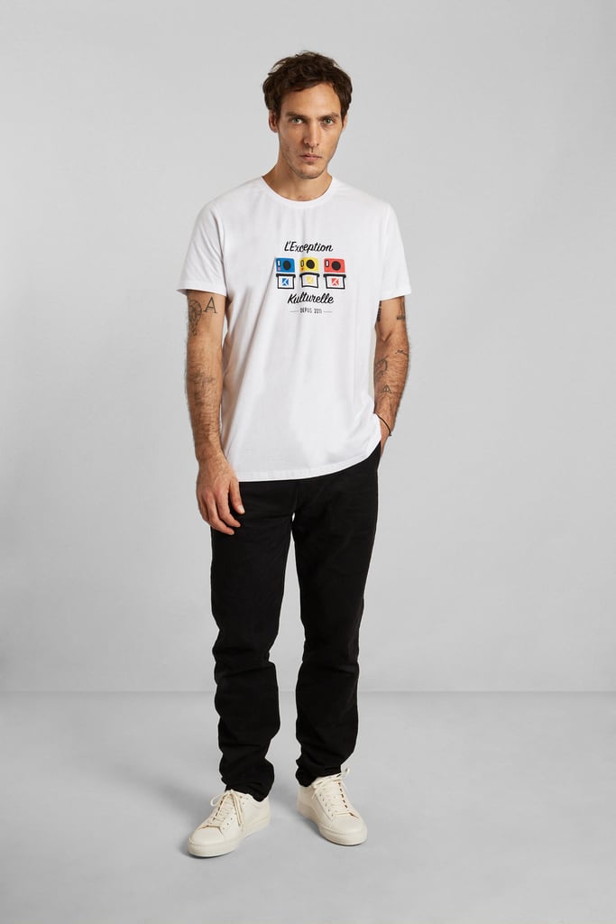 L'exception T Shirt En Coton Biologique Collaboration 10 Ans L'Exception Paris X Kulte Blanc L'Exception Paris
