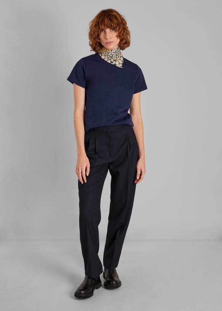 L'exception T Shirt En Coton Biologique épais Bleu Marine L'Exception Paris