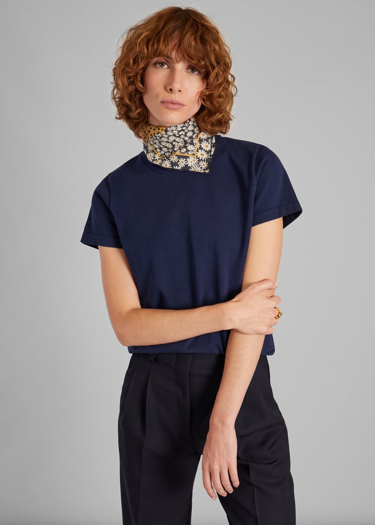 l'exception T shirt en coton biologique épais Bleu Marine L'Exception Paris