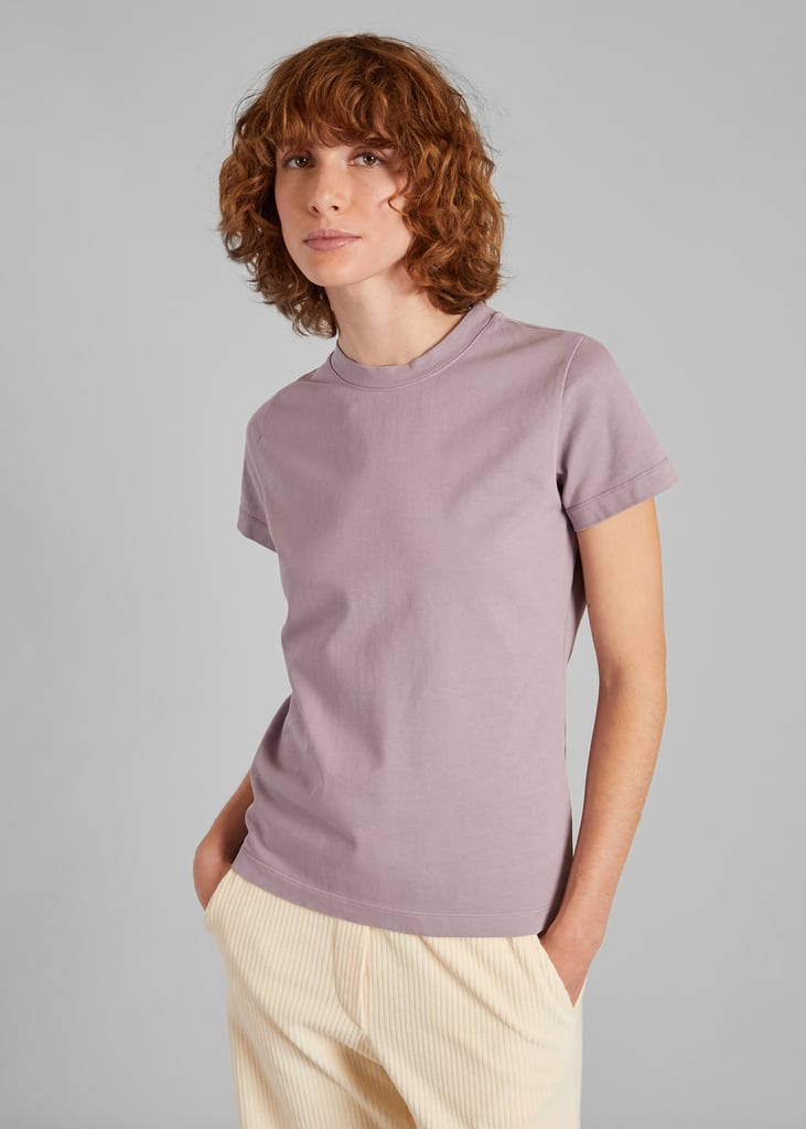 l'exception T shirt en coton biologique épais Mauve L'Exception Paris