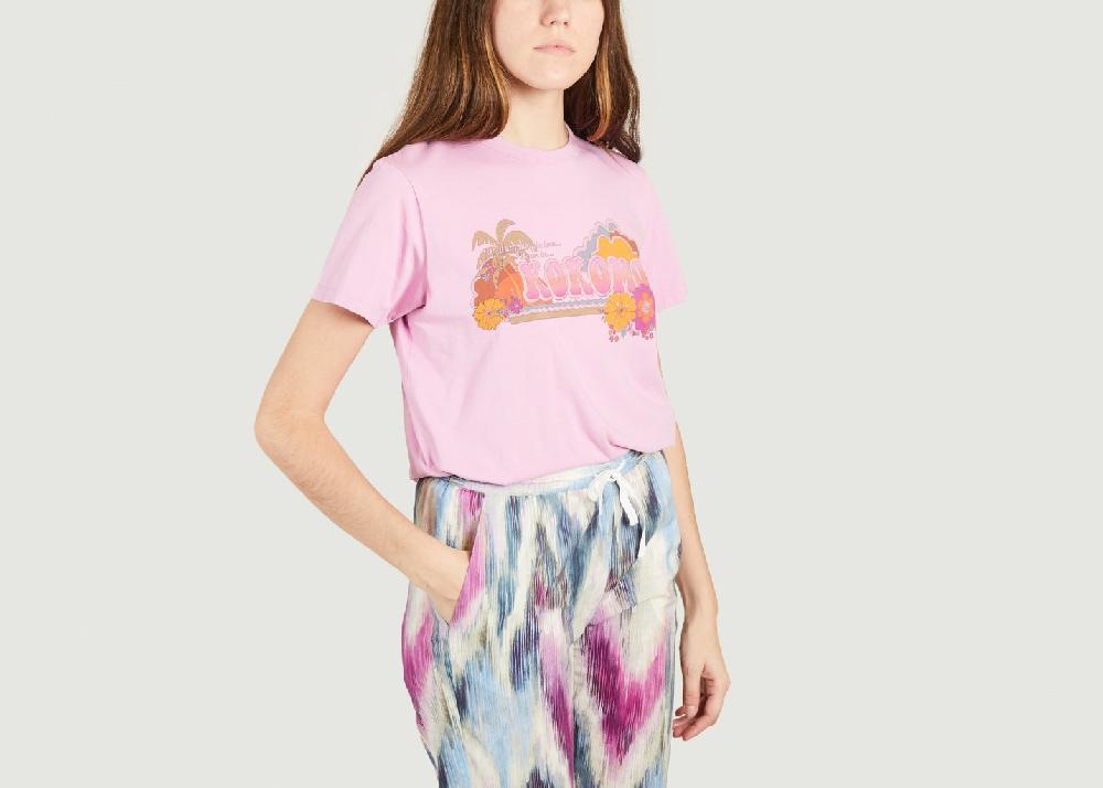 L'exception T Shirt En Coton Imprimé Tekomo Rose Hartford