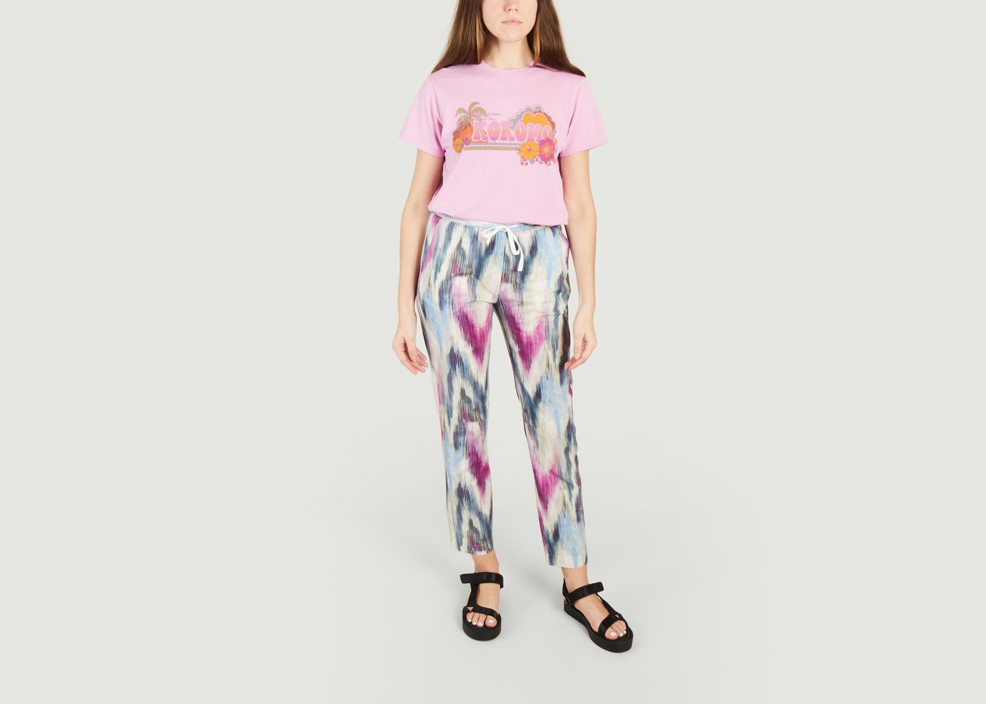 L'exception T Shirt En Coton Imprimé Tekomo Rose Hartford