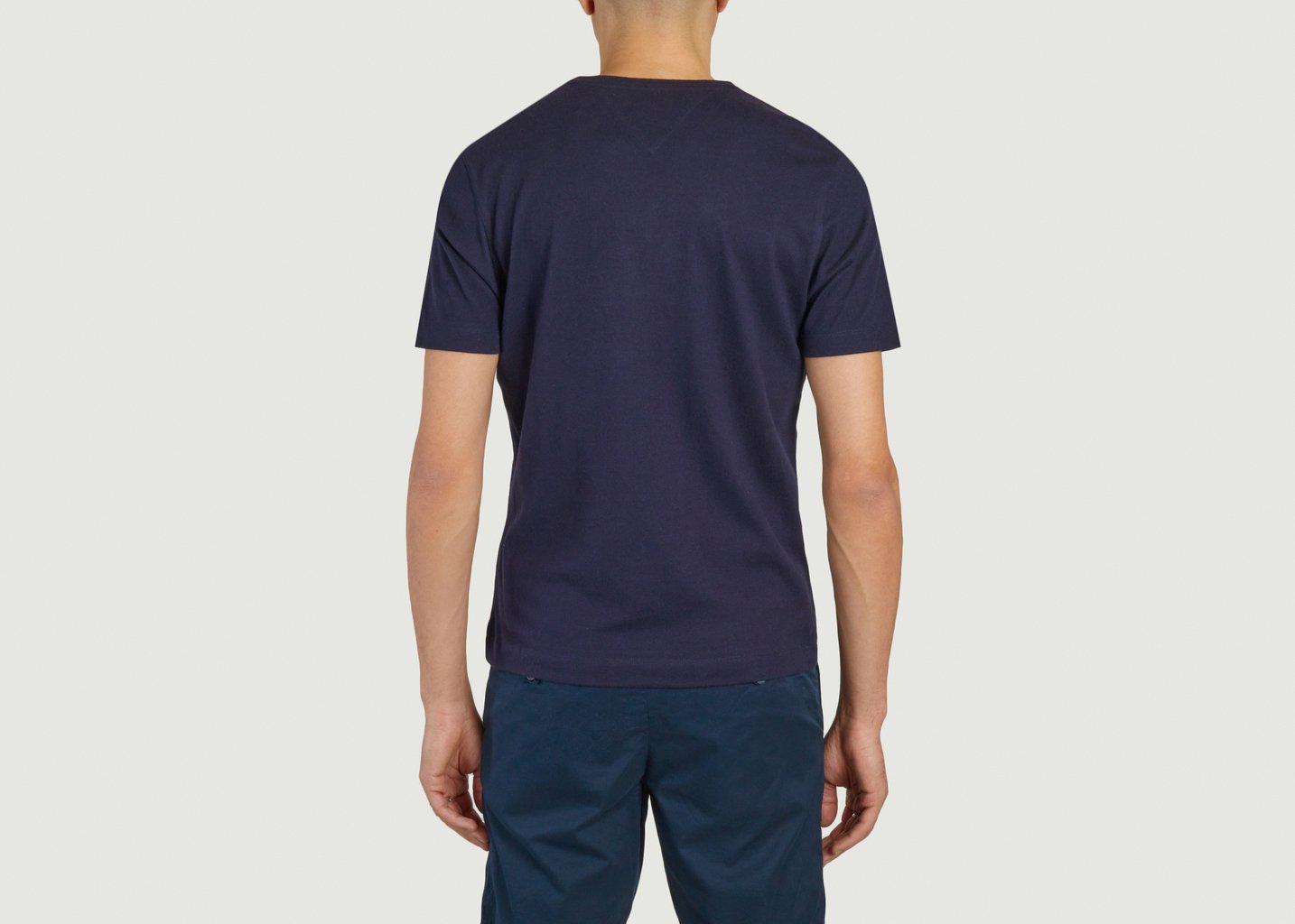 L'exception T Shirt En Coton Japonais Bleu Marine JagVi Rive Gauche