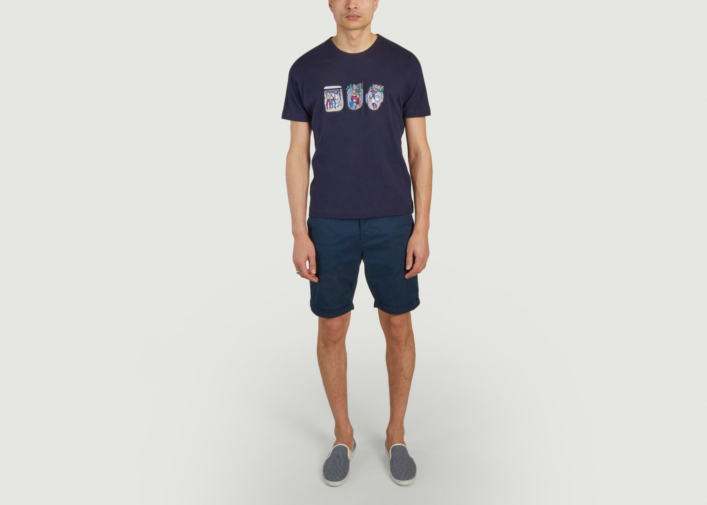 l'exception T Shirt en Coton Japonais Bleu Marine JagVi Rive Gauche