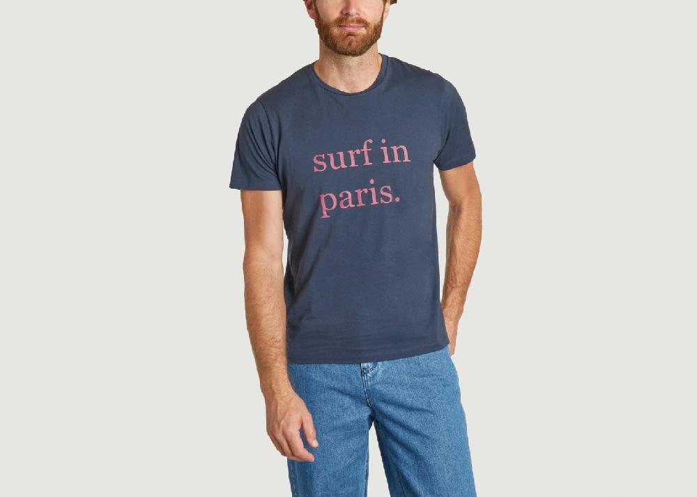 L'exception T Shirt En Coton Robin Bleu Marine Cuisse De Grenouille