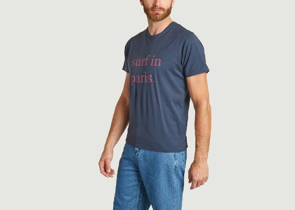 L'exception T Shirt En Coton Robin Bleu Marine Cuisse De Grenouille