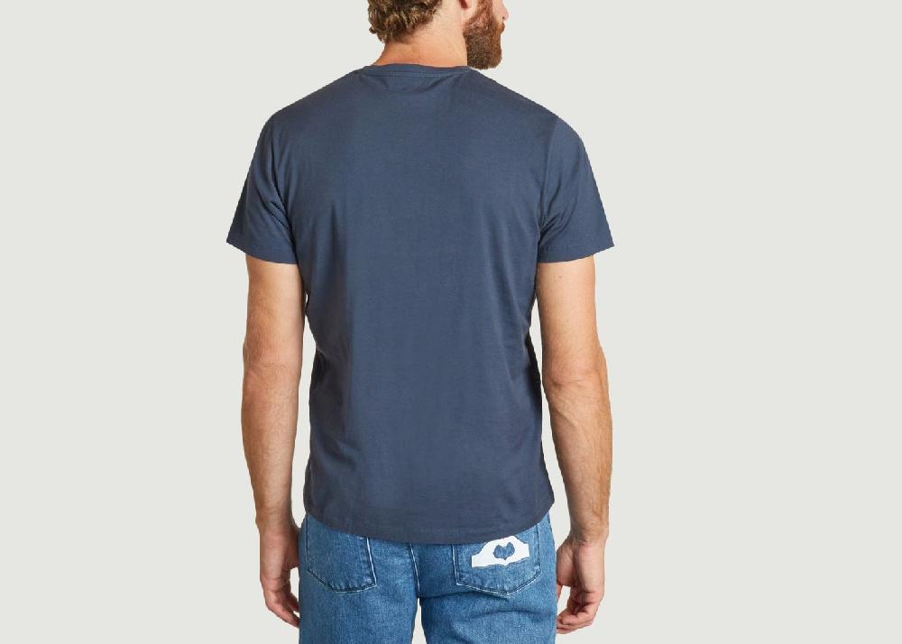 L'exception T Shirt En Coton Robin Bleu Marine Cuisse De Grenouille