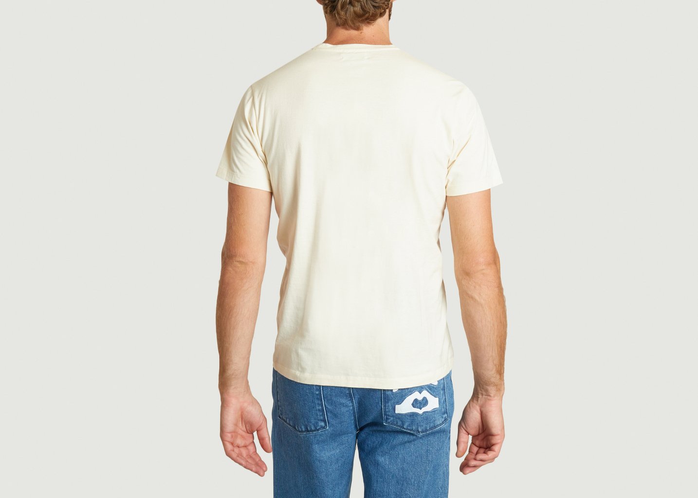 L'exception T Shirt En Coton Robin Ecru Cuisse De Grenouille
