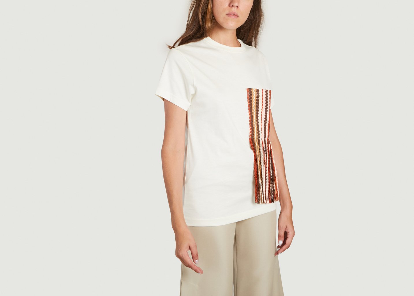 L'exception T Shirt En Coton Supima® Ecru Benjamin Benmoyal