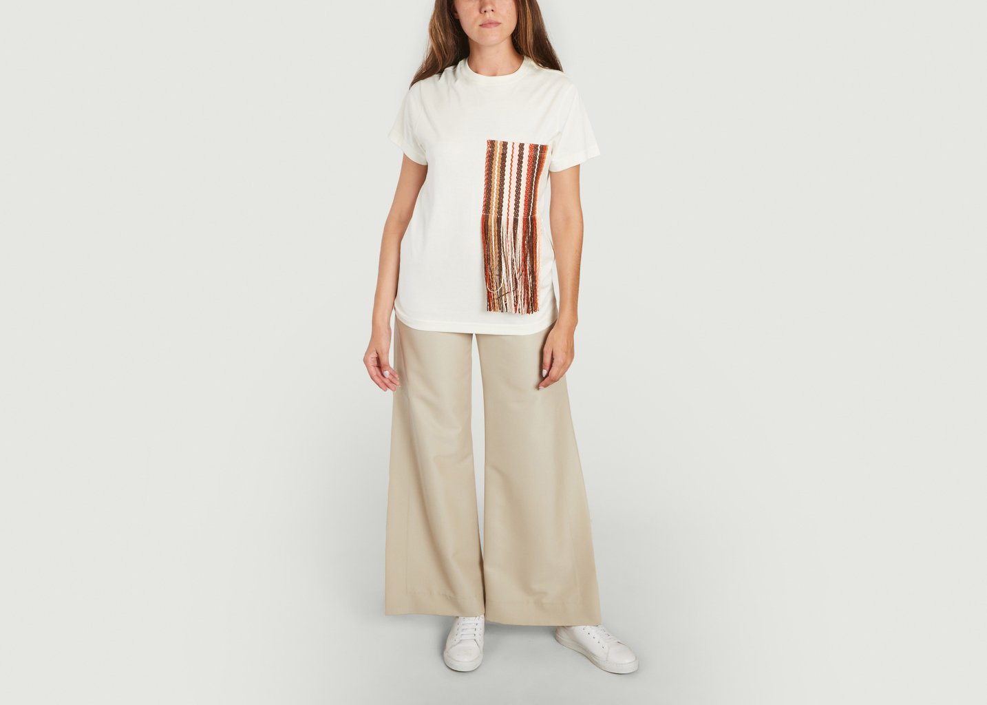L'exception T Shirt En Coton Supima® Ecru Benjamin Benmoyal
