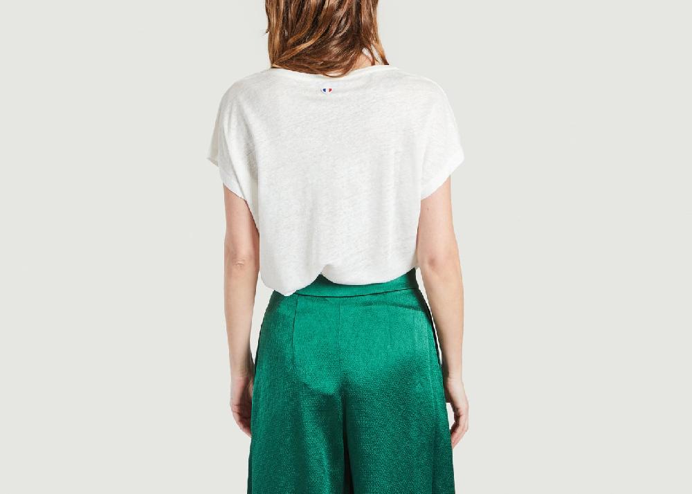 L'exception T Shirt En Lin Titouan Ecru La Petite Française