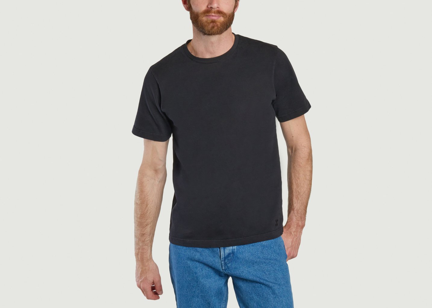 l'exception T shirt épais bio et broderie unisexe Noir L'Exception Paris